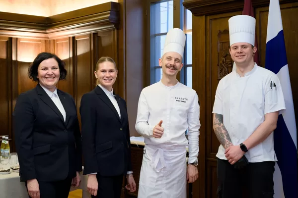 Esittelytilaisuus Latvian suurlähetystössä Suomessa.